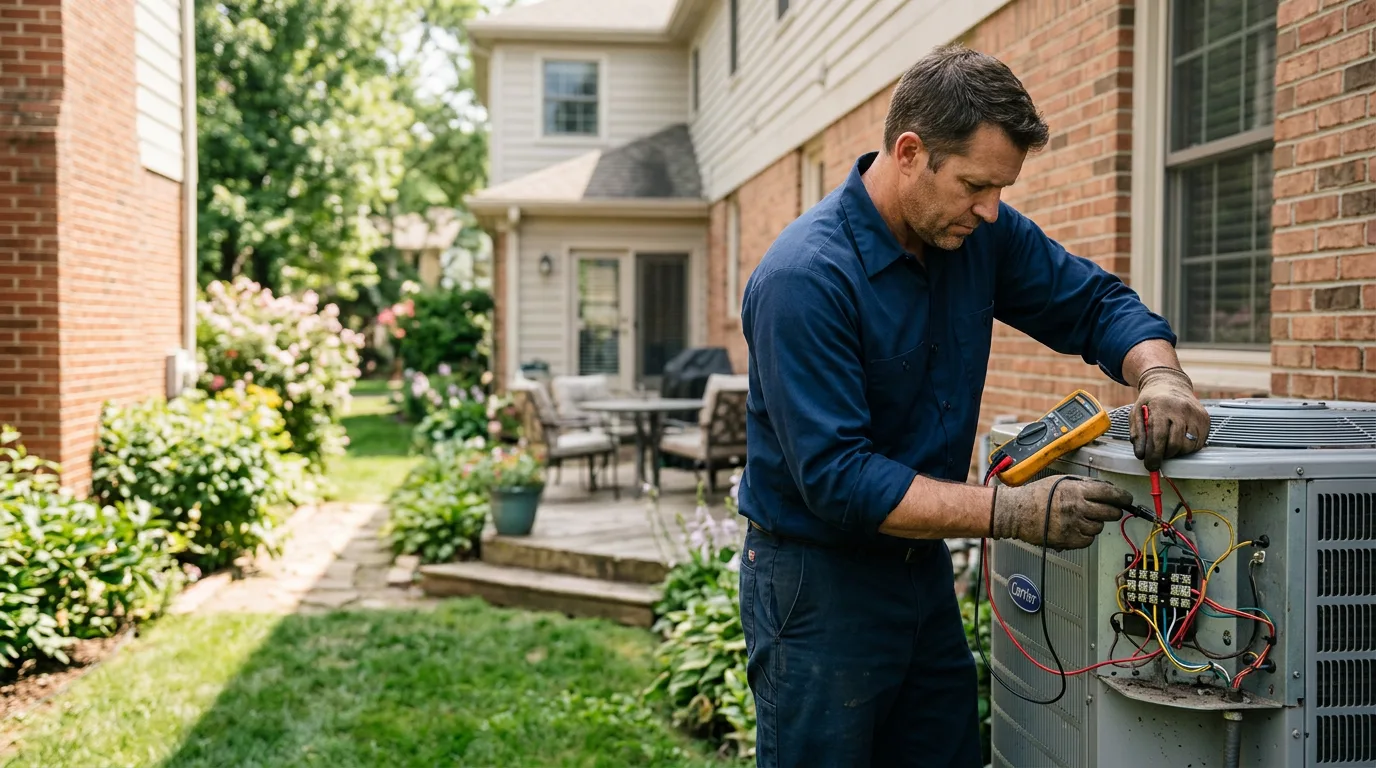 HVAC technician working near Roscoe, MO